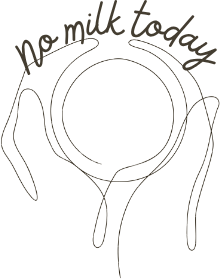 No Milk Today — logo : des mains autour d'une tasse